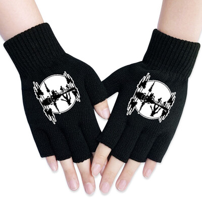 

Animemerch Stranger Things Gloves Eleven Demogorgon Cosplay Gloves Half Finger Gloves Printed Gloves Winter Warm Mitten