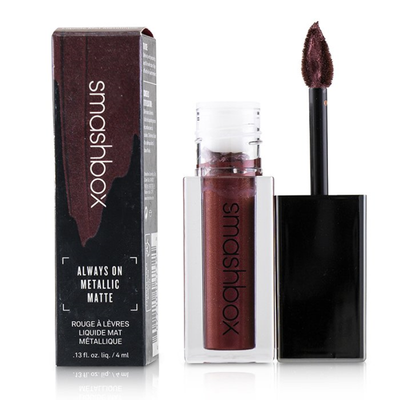 

SMASHBOX - Always On Metallic Matte Lipstick - Vino Noir Burgundy & Red Pearl 4ml013oz