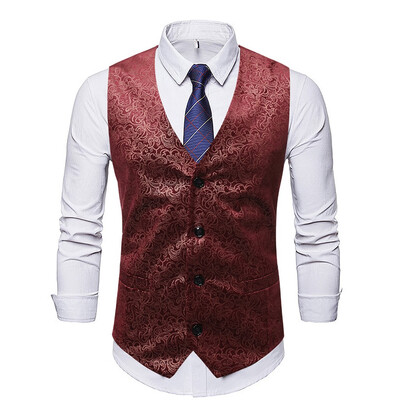 

Toponeto Mens Fashion Punk Vest Slim Fit Business Wedding Waistcoat Sleeveless Tank