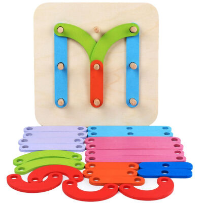 

Wooden Letter Number Sorter Puzzle Educational Stacking Blocks Toy Set Shape Color Construction Kids Toddler Gift