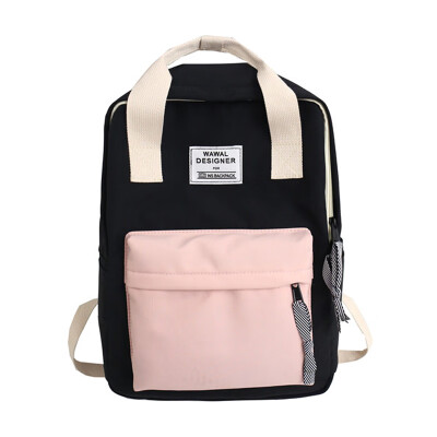 

Schoolbag female ins feel girl campus Korean version of the original high school ulzzang college students tide double shoulder bag