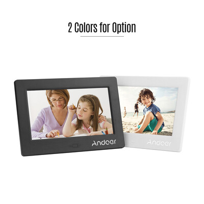 

Andoer 7 Inches LED Digital Photo Frame Desktop Electronic Album 1024600 High Resolution Supports Music 1080P Video Player Clo