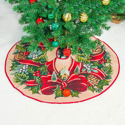 

〖Follure〗Christmas Tree Skirt Ornament 39 inch Diameter Christmas Tree Bottom Decoration
