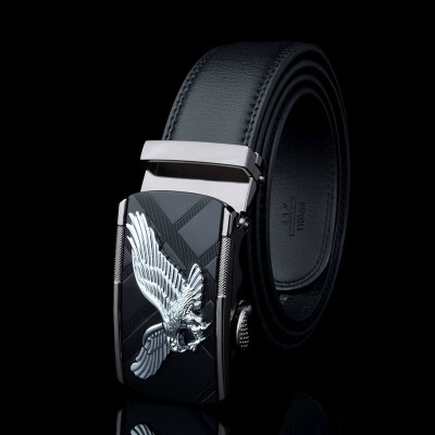 

Designer belts for Men Eagle Metal Automatic Buckle Split Leather Waist belt for luxury fashion cowhide mens belt Novelty 35cm