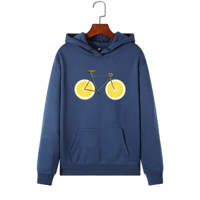 

Tailored Women Long Sleeve Bike Print Hooded Sweatshirt Automn&Winter Blouse Lady Tops