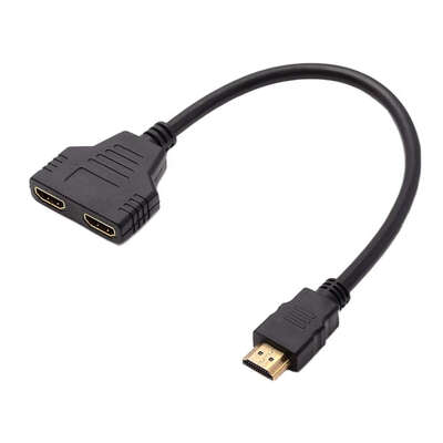 

HD 1 Male to Dual HD 2 Female Splitter Cable Converter Video Adapter HD Switch for PC Display