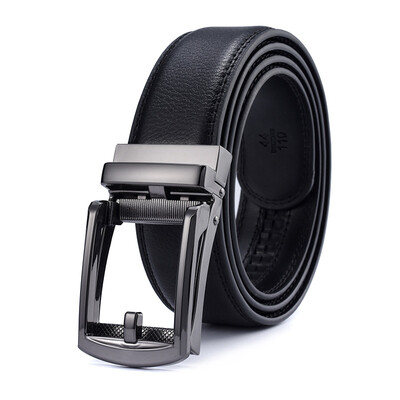 

Best selling genuine belt Mens leather automatic buckle belt leather belt mens business pants with hair generation