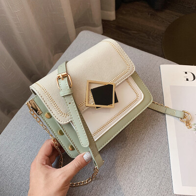 

Ins summer texture on the new frosted small square bag Korean version of Joker chain bag women 2019 new slung womens bags