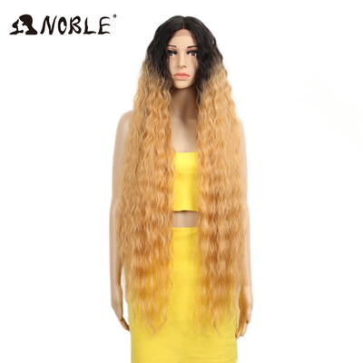 

Noble Hair Synthetic Wig Lace Front Synthetic Wig Long Curly Ombre Blonde Wig 42 Inch 613 American Synthetic Lace Front Wig