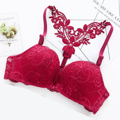 

〖Follure〗Women Front Buckle Non-steel Bra Sexy Collection Lace Adjustable Underwear