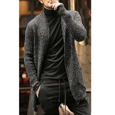 

Mens Knitted Cardigan Long Sleeve Casual Slim Fit Sweater Jacket Coat Warm Tops