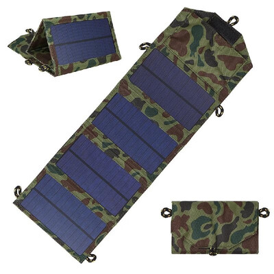 

7W Foldable Solar Charger Certified Sun Power Panel Portable Power Source for Cell Phone Tablet PC Power Bank