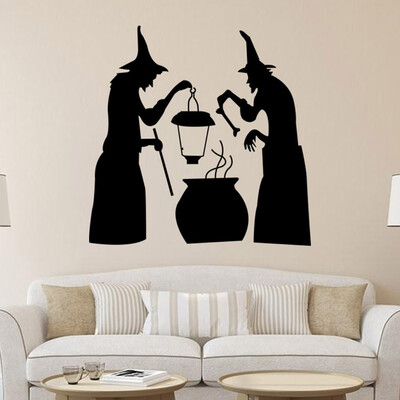 

〖Follure〗Halloween Witch Wall Sticker Window Home Decoration Decal Decor Background