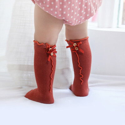 

0-8 Years Toddler Infant Girl Cotton Knee High Long Socks Kids Stockings Hosiery