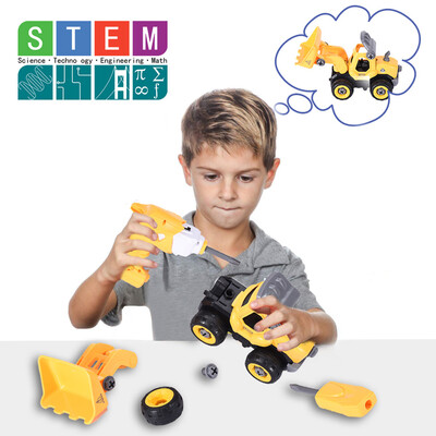 

DIY Bulldozer Take Apart Toys-With Electric Drill-Converts to Remote Control Car
