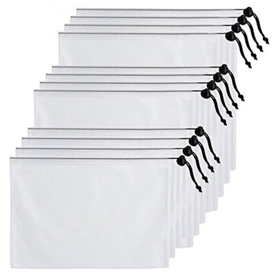 

12x Mesh Drawstring Bags Set Reusable Laundry Fruit Toy Beach Bags Sml 3sizes