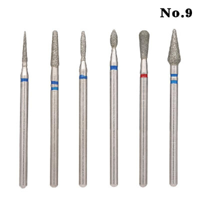 

6pcs Nail Drill Bits Cuticle Cleaner Dust Drill Brush Rotary Polishing Nail Grinding Heads Nail Salon Tools