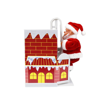 

Tailored Lovely Climbing Chimney Santa Claus with Music Christmas Ornament Present
