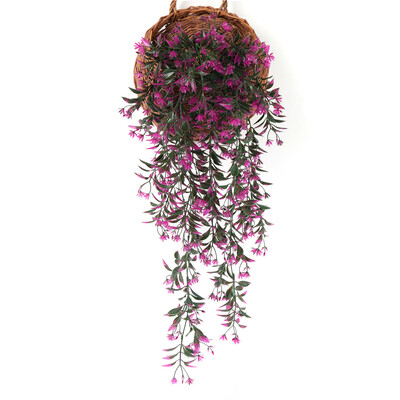 

78cm Artificial Plant Holders Hanging Wicker Flowers Home Garden Decorations