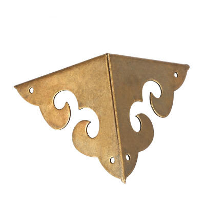 

Greensen 4pcs Alloy Antique Style Jewelry Wooden Box Case Decorative Collar Protector Corner Decor