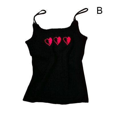 

Fashion Wild Love Embroidered Camisole Slim Self-cultivation Camisole Female Knit Bottoming Camisole