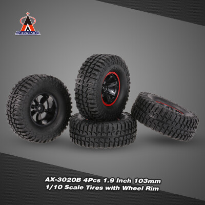 

4Pcs AUSTAR AX-3020C 19 Inch 103mm 110 Scale Tires with Wheel Rim for 110 D90