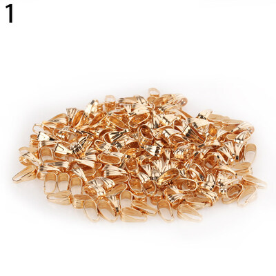 

100pcs Bail Connectors Jewelry Findings DIY Necklace Pendant Buckle Clip Clasps