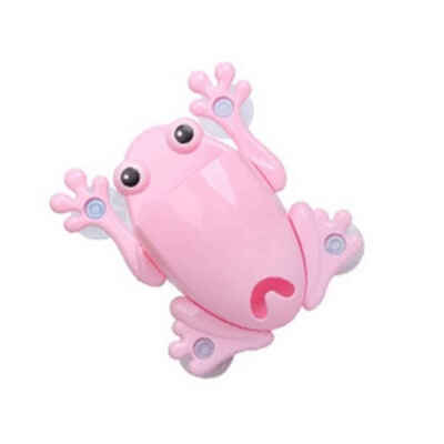 

Cartoon Frog Shaped Toothbrush Rack Holder Wall Sucker Plastic Home Bathroom Organizer Tools