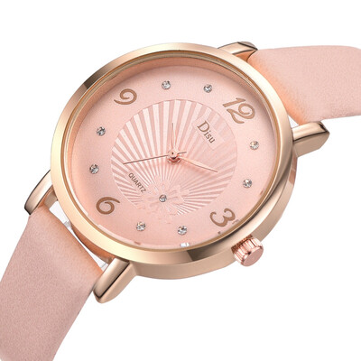 

RM Luxury Fashion Lady Leather Belt Watch Sun Texture Analog Quartz Watch