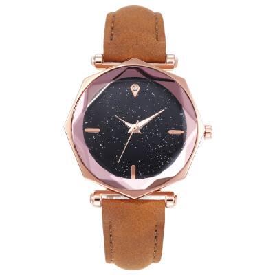 

Explosion models full of stars fashion ladies octagonal belt watch simple student table