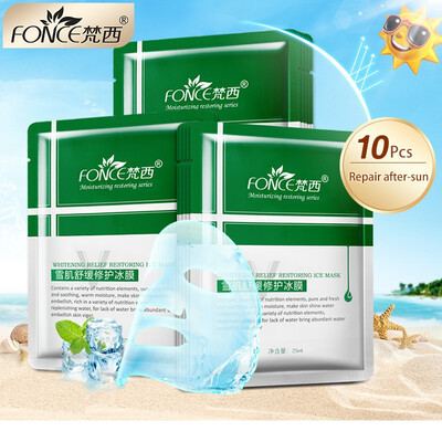 

Korean Summer Sunburn Repair Mask Shrink Pore Oil control Skin Whitening Moisturizing mask for the face Plant essence Mask