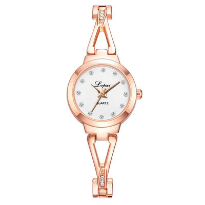 

Best Sale Women Watches Rose Gold Dial Ladies Quartz Wristwatch Fashion Alloy Bracelet Strap Clock Casual Relojes Para Mujer
