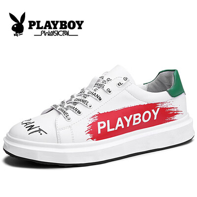 

Playboy PLAYBOY mens Korean version of the tie wild trend casual shoes low to help CX39493 white green 43