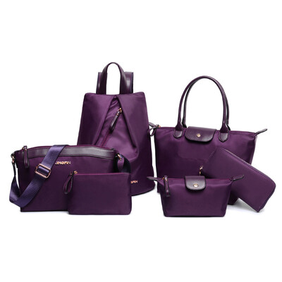 

New foreign trade womens bag Europe&America Oxford cloth portable big bag mother bag multi-piece set shoulder diagonal bag