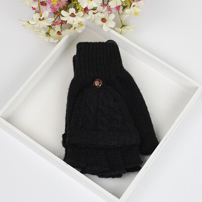 

Womens Knitted Cable Knit Gloves Fashion Crochet Knitting Mittens Warm Fingerless Gloves For Winter Hand Warmers