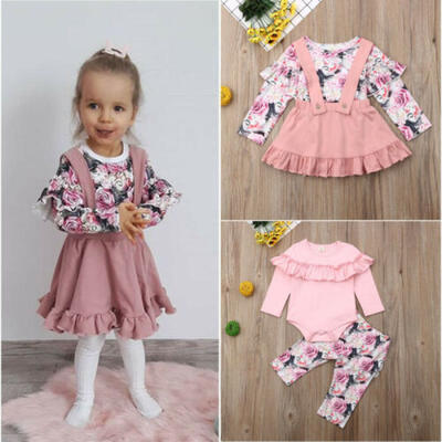 

AU Toddler Kids Baby Girl Sisters Matching Clothes Tops Pants Dress Outfits 2PCS