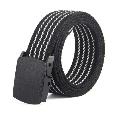 

Unisex Belt Quality Stripe Canvas Automatic Buckle Mens Belt Fashion Casual Jeans Women belt Fabric belt Luxury belt 110cm