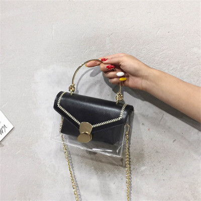 

Tailored Women Summer Small Bag Transparent Jelly Bag Wild Simple Shoulder Bag Set 2pcs