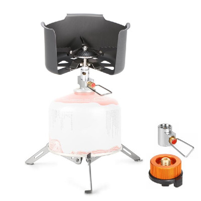 

Outdoor Camping Cooker Set Foldable Gas Stove Clip-on Stove Windshield Folding Cylinder Tripod Holder Gas Refill Adapter Cylinder