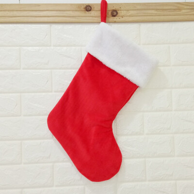 

Red Long Hair Socks Gift Bag Christmas Socks Christmas Tree Decorations Christmas Gifts New Year Festive Party Hanging for Home