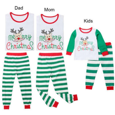 

Family Matching Christmas Pajamas Set Womens Mens Kids Xmas Sleepwear Nightwear