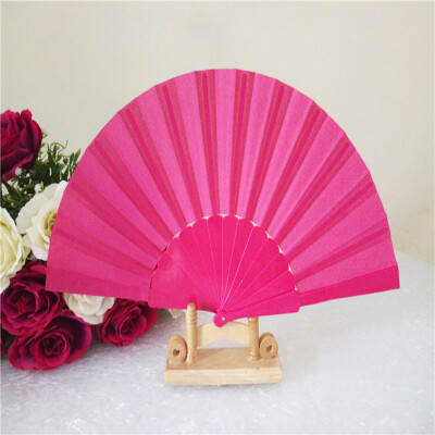 

Siaonvr Pattern Folding Dance Wedding Party Lace Silk Folding Hand Held Solid Color Fan