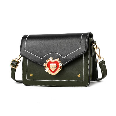 

Womens bag new trend Korean fashion shoulder Messenger bag personality Joker color small square bag