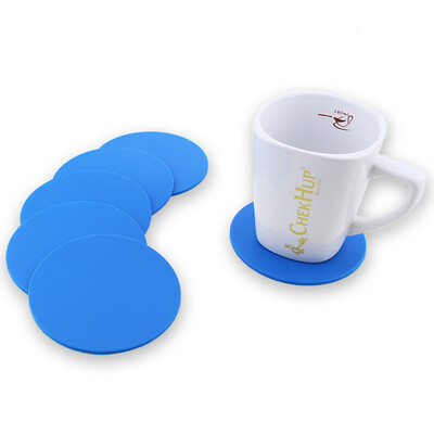 

Set of 6pcs Black Drink Coasters Cup Mat Silicone Tabletop Protect Mug Accessory