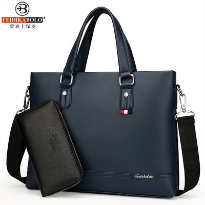 

New mens bag Korean fashion leather handbag tide single shoulder diagonal computer bag