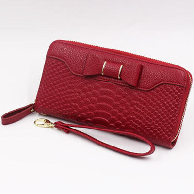 

Korean Version Of Women  Long Section Wallet Women  Cute Bowknot Student Large Capacity Mobile Phone Purse