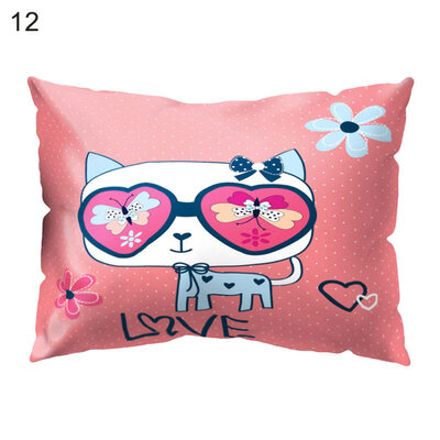 

Cute Cartoon Cat Printed Cushion Cover Throw Pillow Case Home Sofa Car Bed Decor