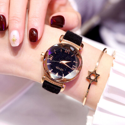 

Female Star Watch Fashion Waterproof Korean Edition Student Temperament Lady Atmospheric Quartz Watch