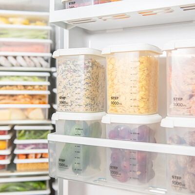 

Siaonvr Plastic Sealed Cans Kitchen Storage Box Transparent Food Canister Keep Fresh A