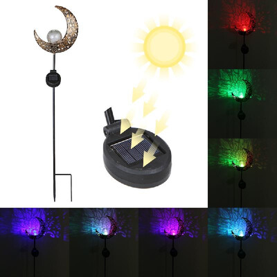 

Solar Light 5 Colors Outdoor Pathway Lights Moon Landscape Lamp Sun Powered Lighting Decorate Yard